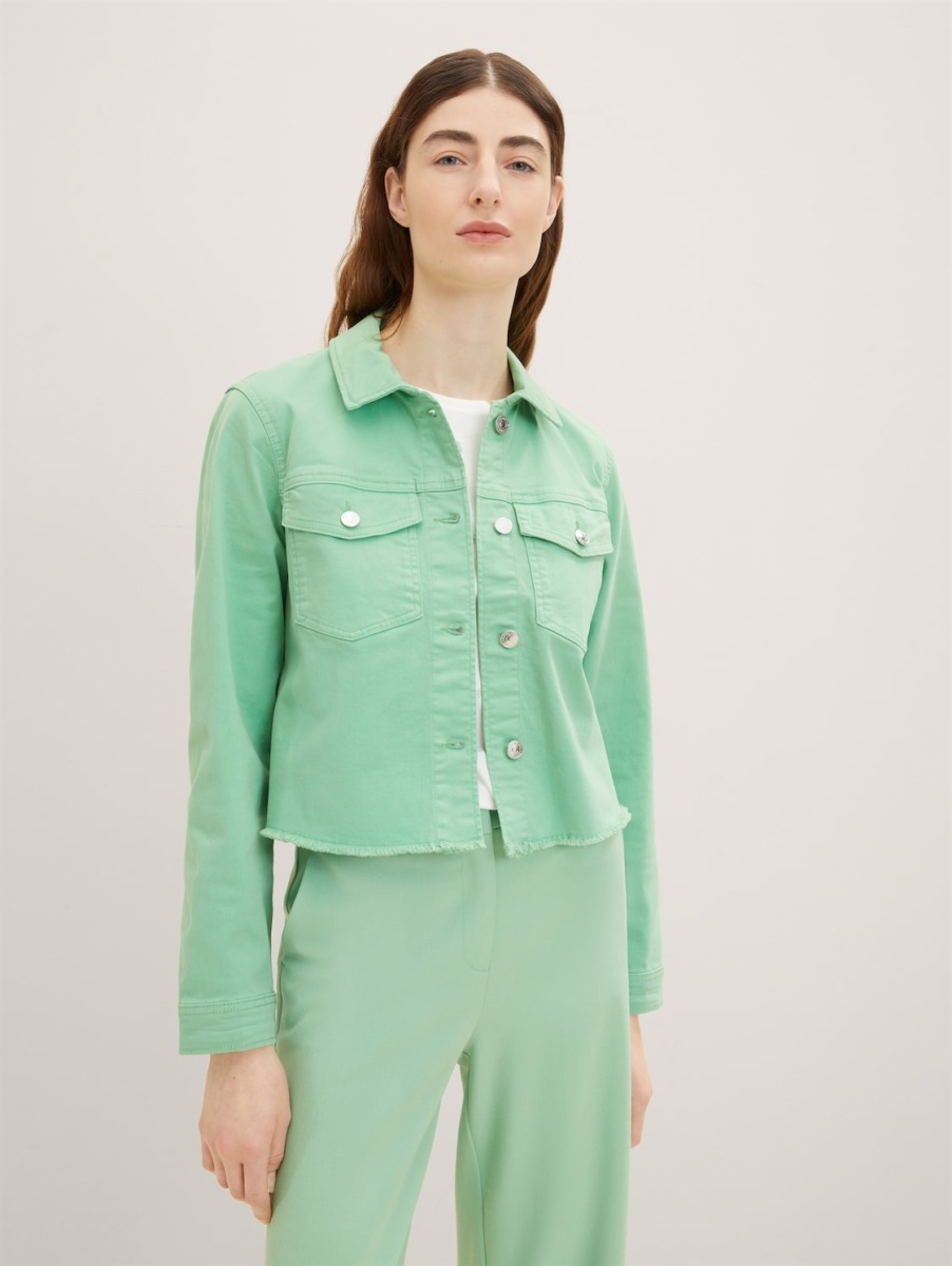 Tom Tailor - Green Women's Denim Jacket GOOFASH