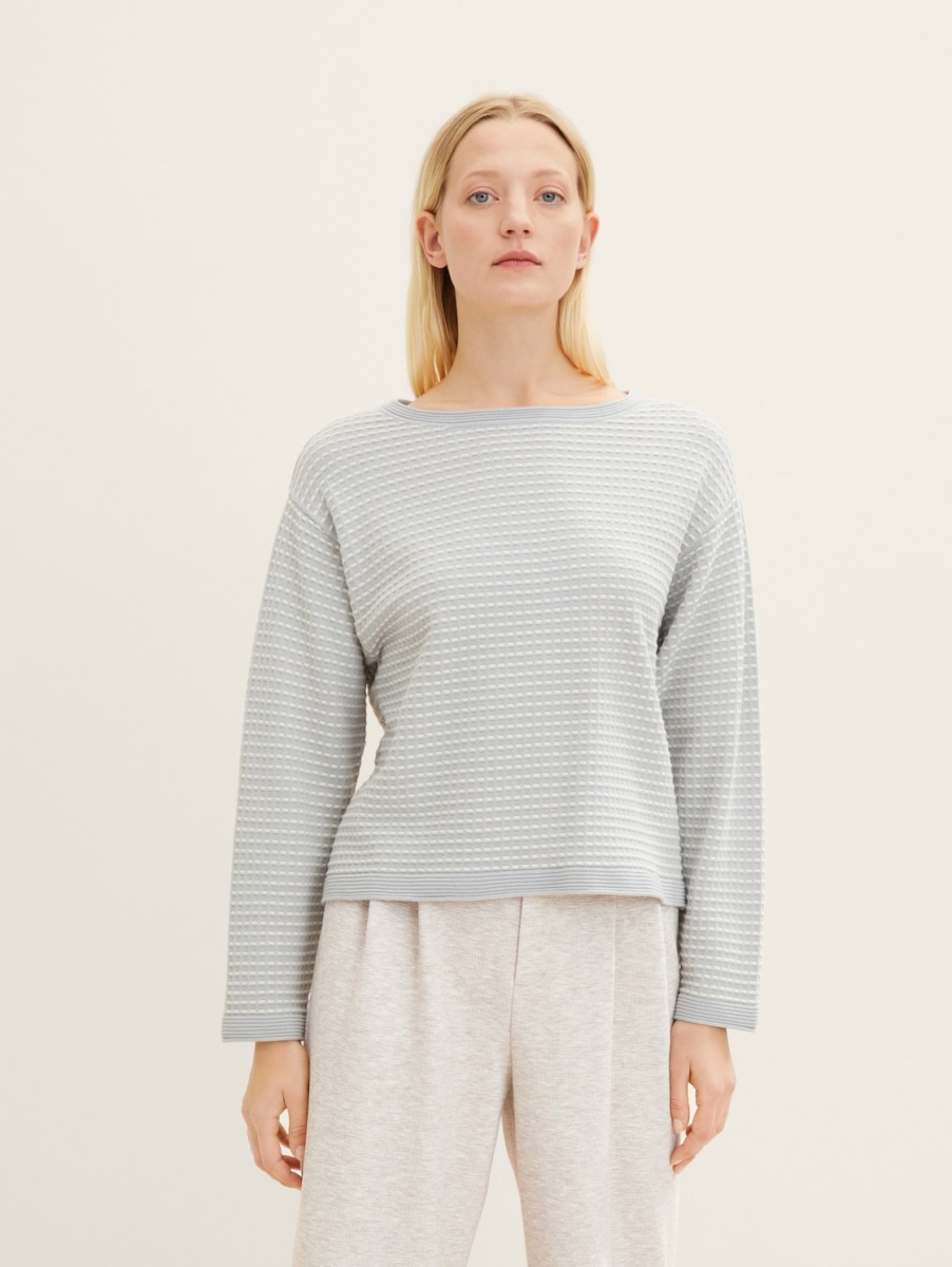 Tom Tailor - Grey Knitting Sweater - Woman GOOFASH