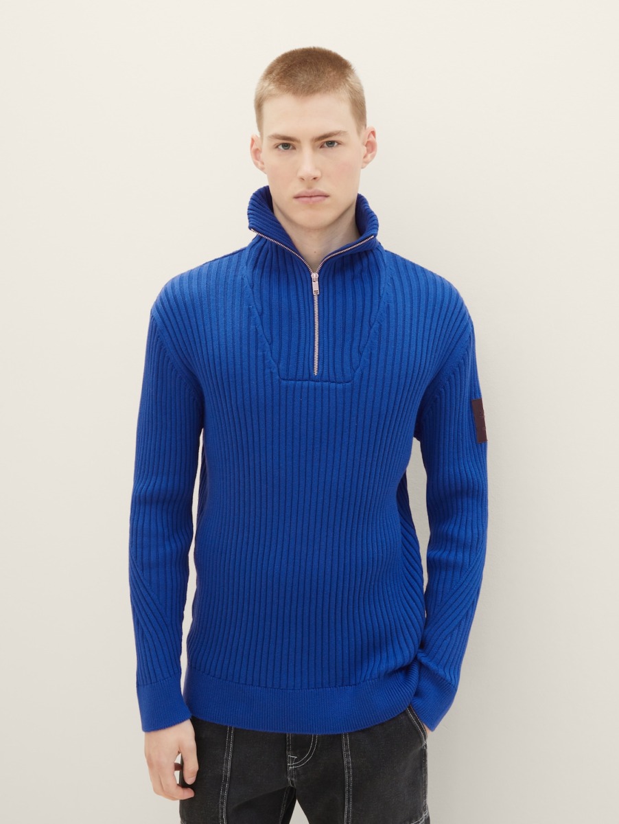 Tom Tailor - Knitting Sweater Blue GOOFASH
