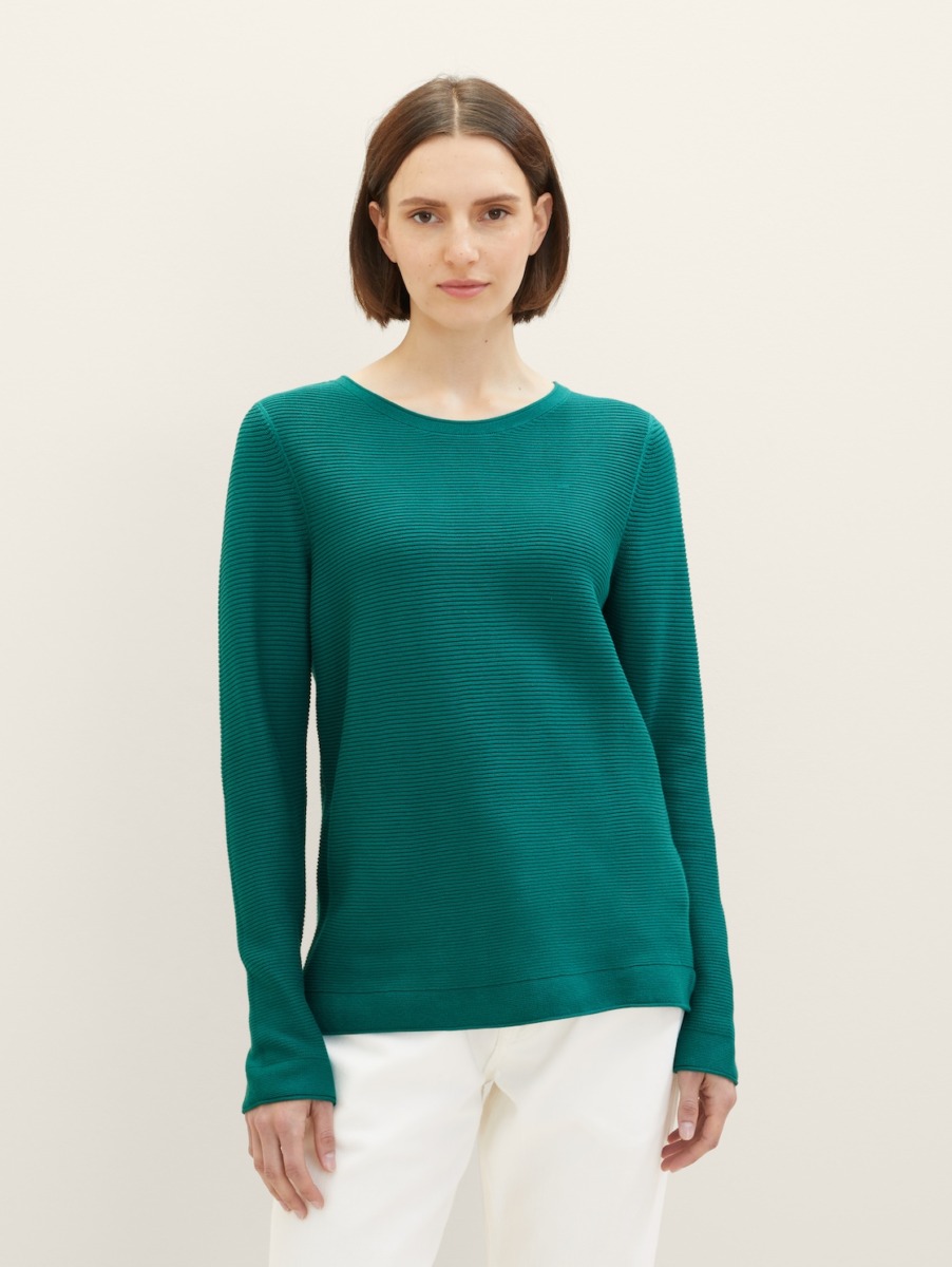 Tom Tailor - Knitting Sweater Green for Woman GOOFASH