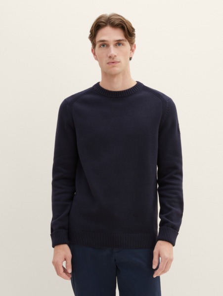 Tom Tailor - Knitting Sweater in Blue GOOFASH