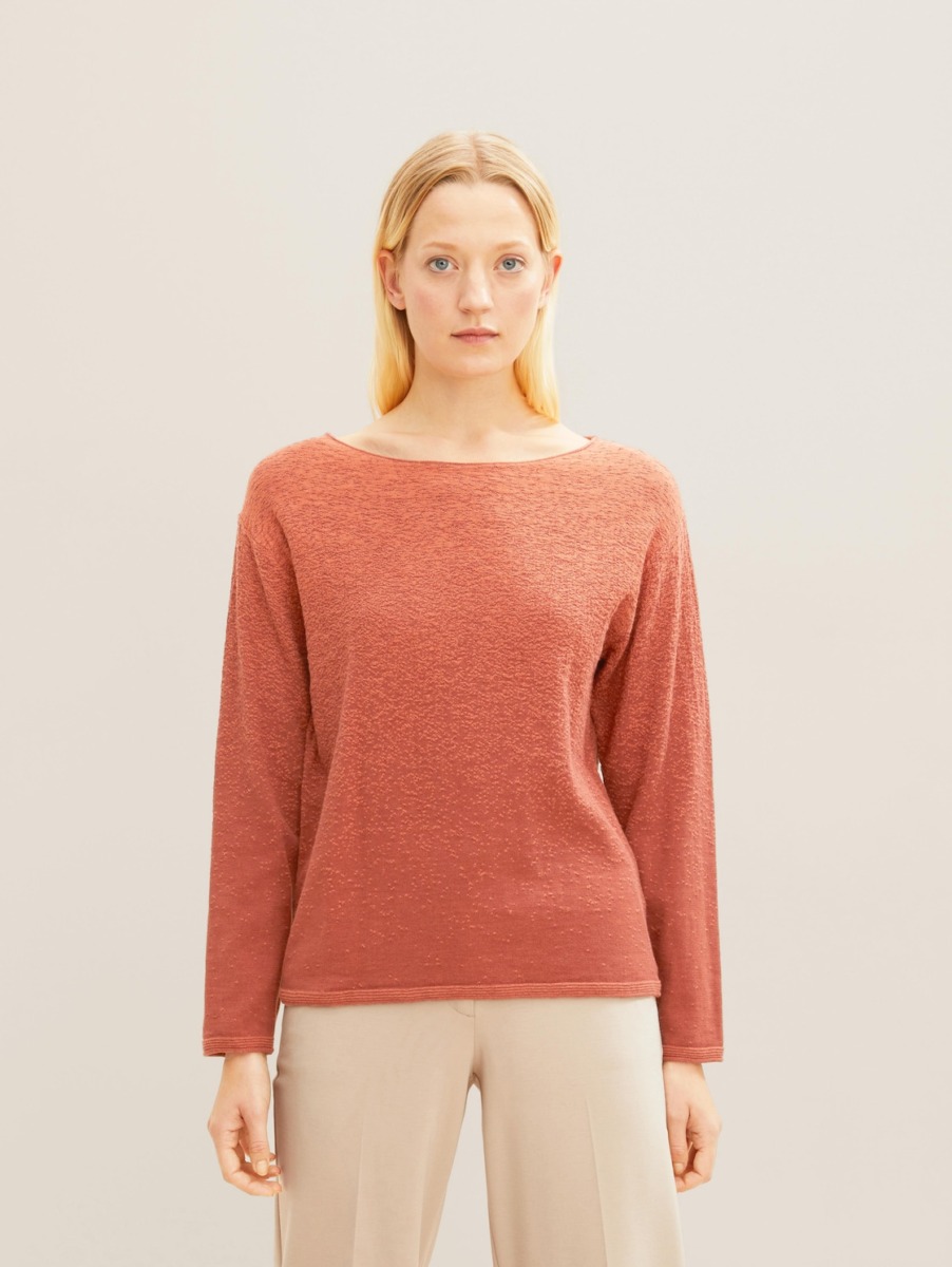 Tom Tailor Knitting Sweater in Red for Woman GOOFASH