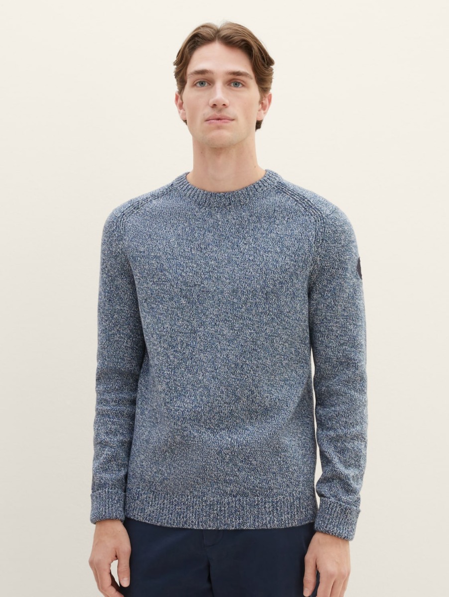 Tom Tailor - Man Green Knitting Sweater GOOFASH
