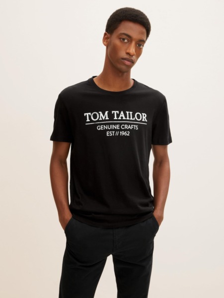 Tom Tailor - Men T-Shirt Black GOOFASH