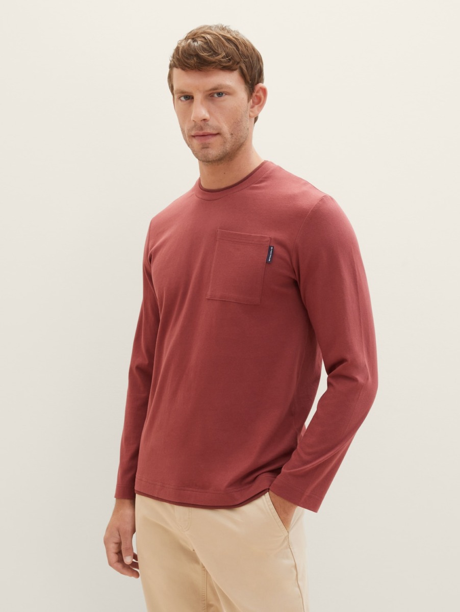 Tom Tailor - Mens T-Shirt Red GOOFASH