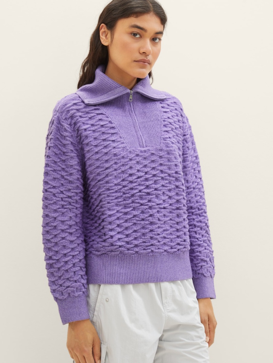 Tom Tailor - Purple Ladies Pullover GOOFASH