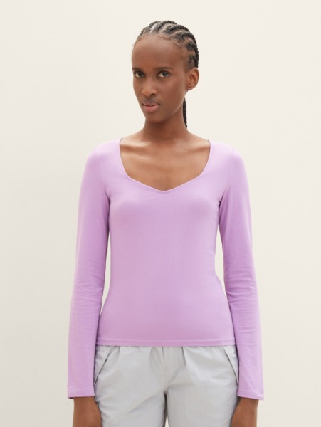 Tom Tailor - Purple T-Shirt for Woman GOOFASH