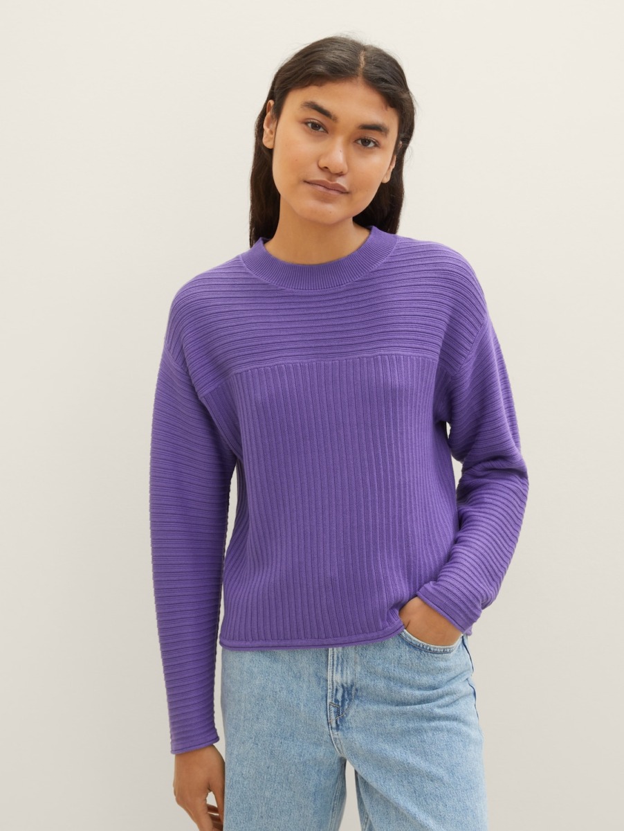 Tom Tailor Sweater in Purple GOOFASH