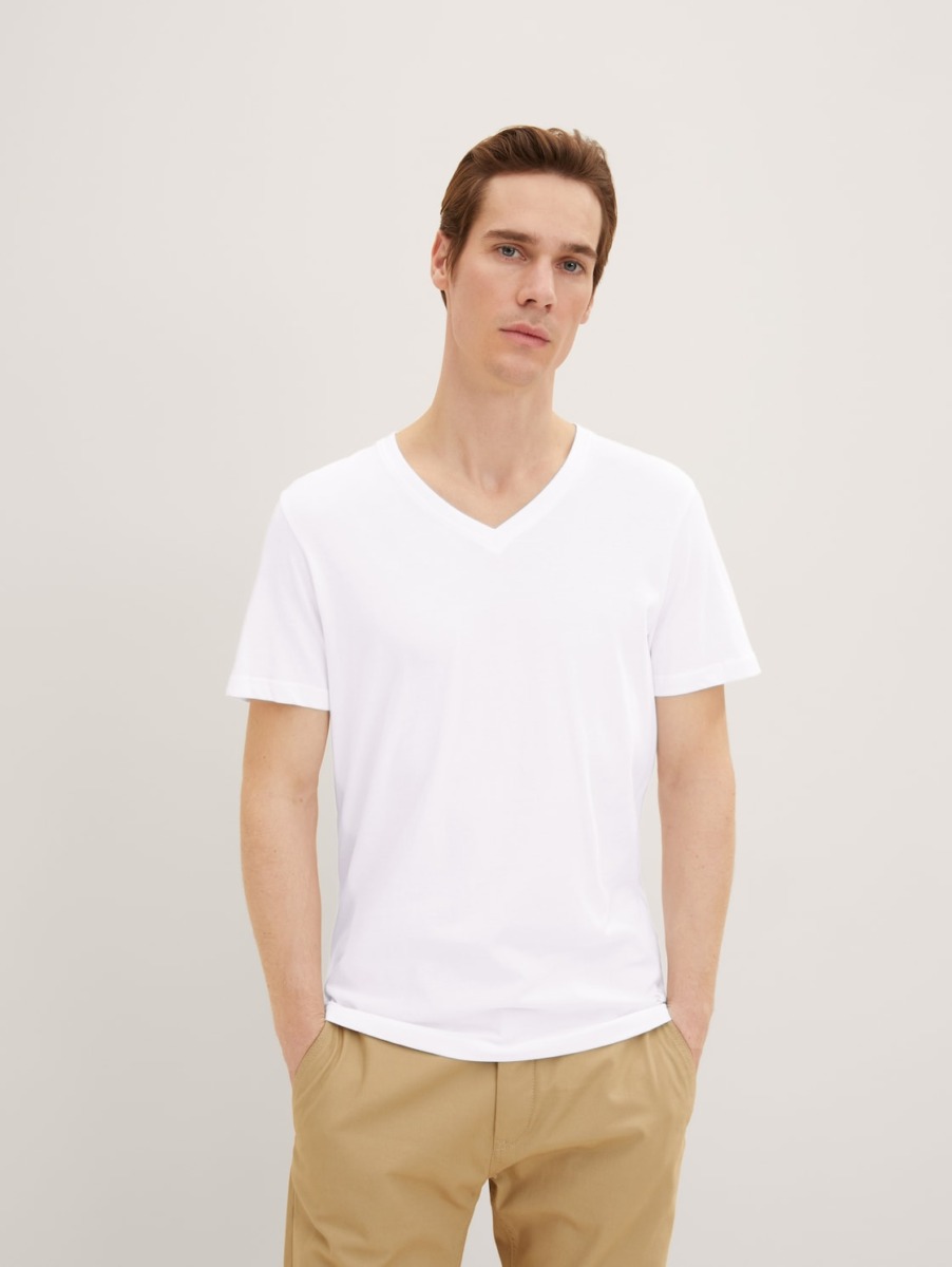 Tom Tailor T-Shirt White Gents GOOFASH