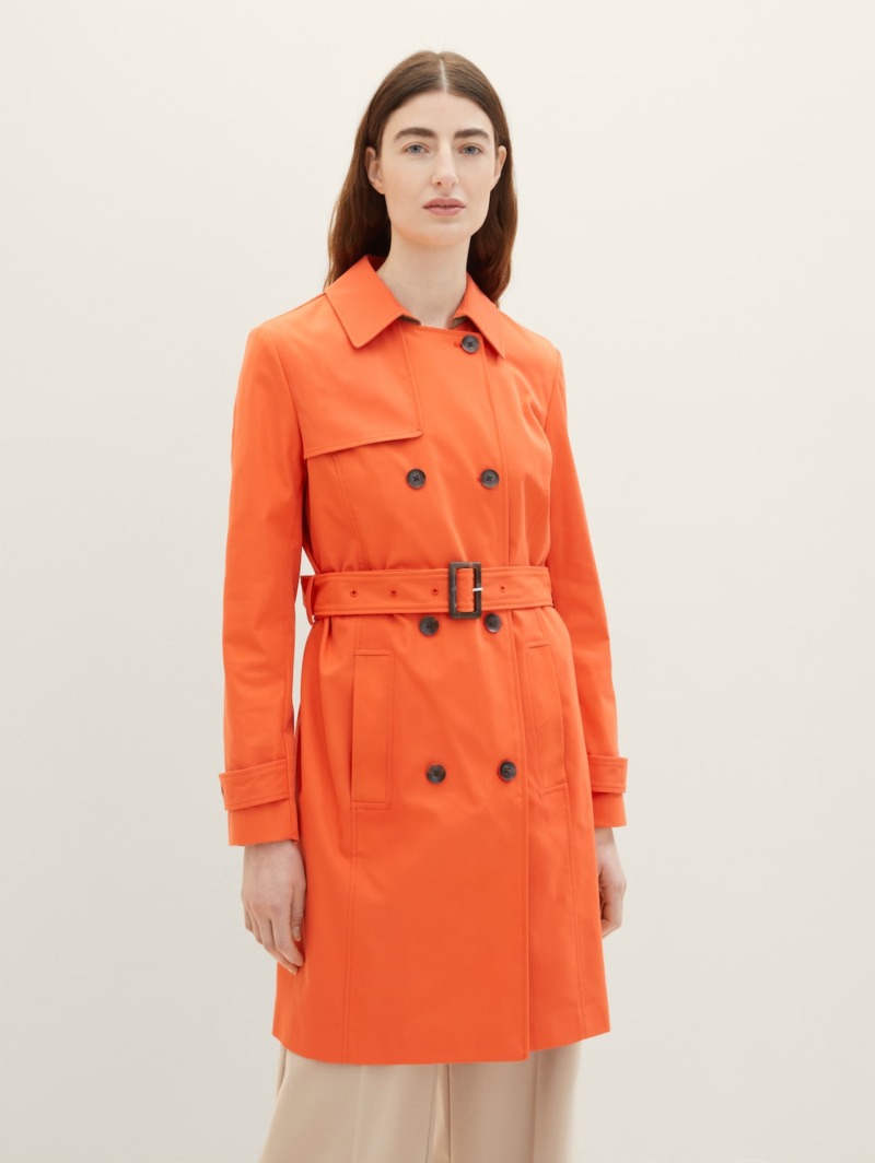 Tom Tailor - Trench Coat Red GOOFASH