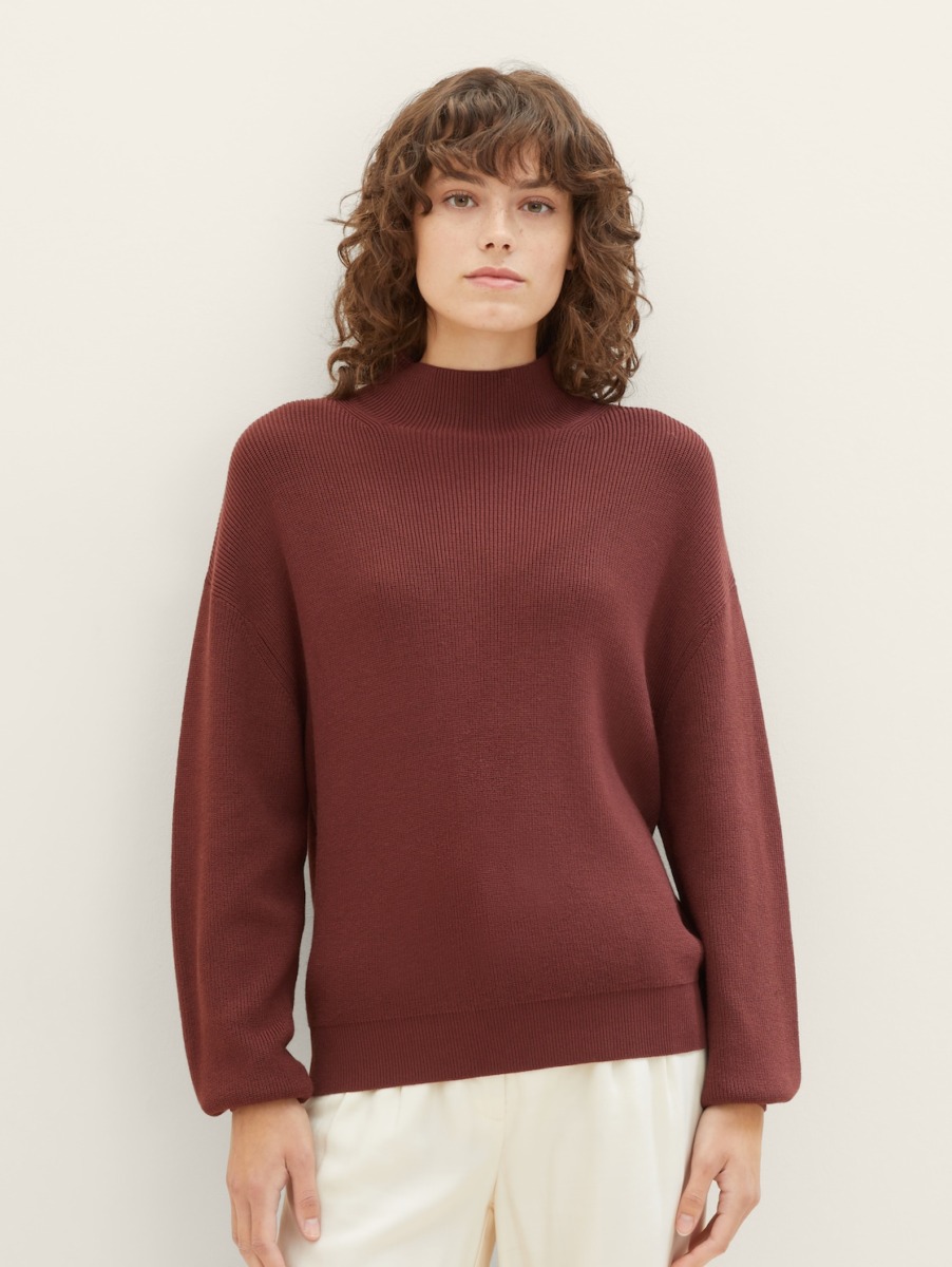 Tom Tailor - Woman Brown Knitting Sweater GOOFASH