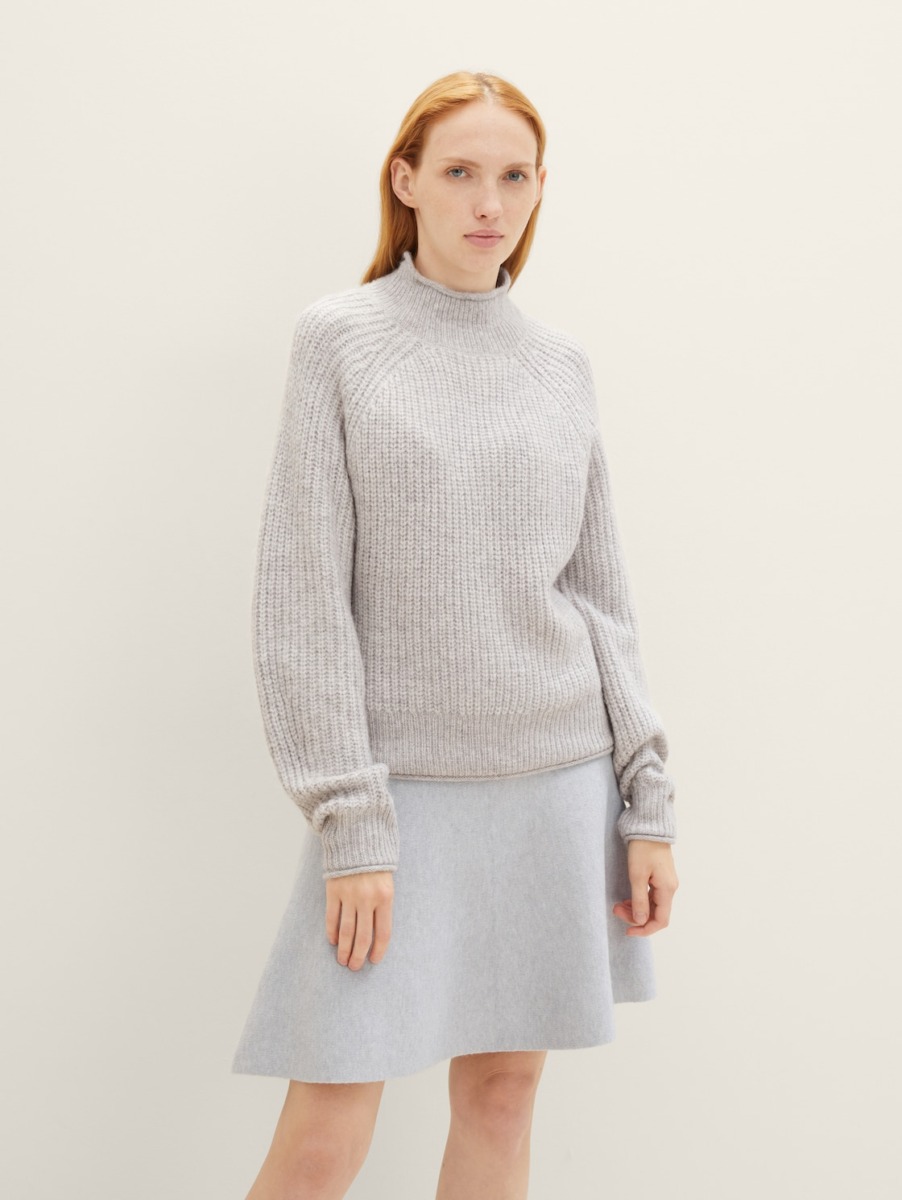 Tom Tailor - Woman Knitting Sweater White GOOFASH