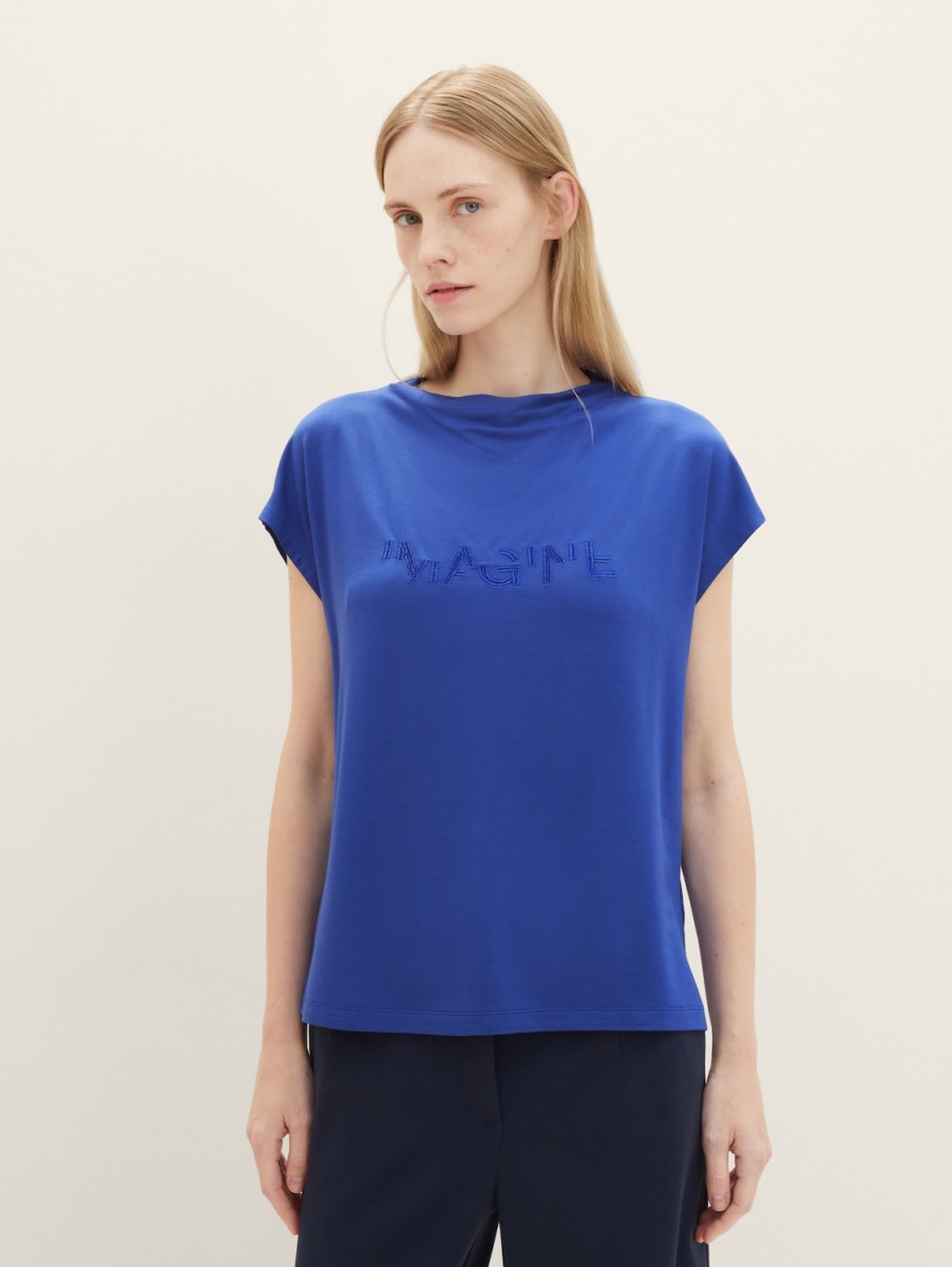 Tom Tailor - Woman T-Shirt in Blue GOOFASH