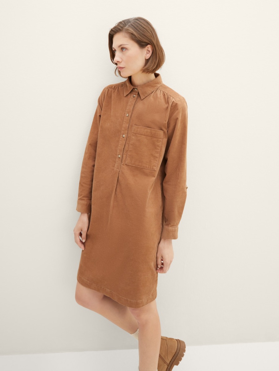 Tom Tailor - Women Brown Blouse Dress GOOFASH