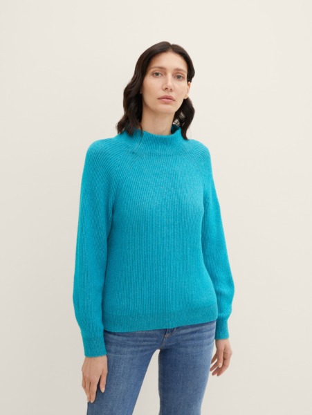 Tom Tailor - Women's Knitting Sweater Green GOOFASH