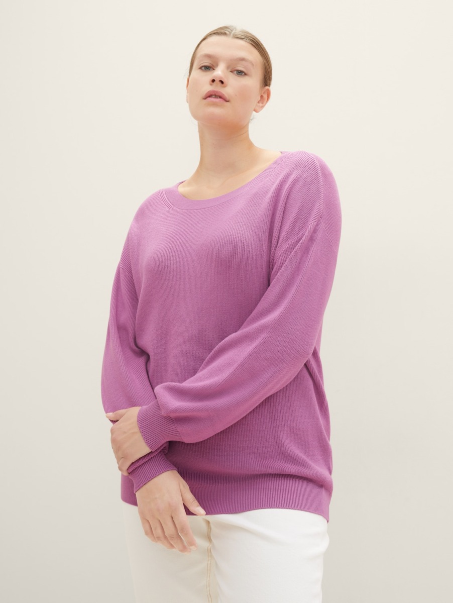 Tom Tailor - Women's Knitting Sweater - White GOOFASH
