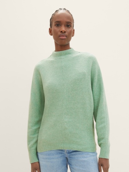 Tom Tailor - Women's Knitting Sweater in Green GOOFASH