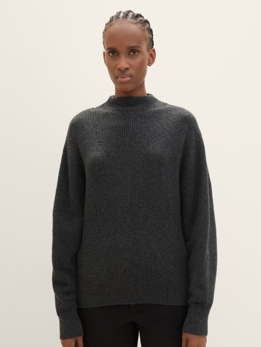 Tom Tailor - Women's Knitting Sweater in Grey GOOFASH