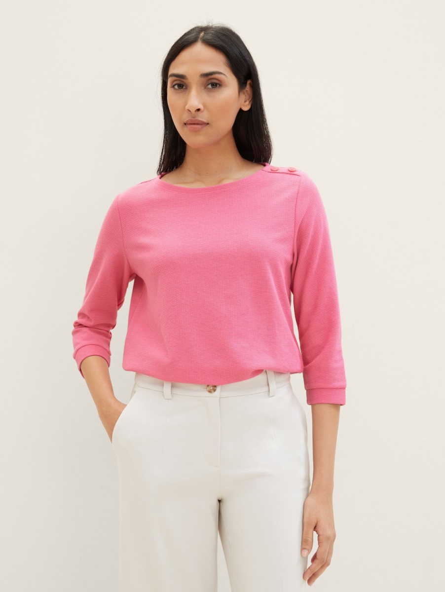 Tom Tailor - Womens T-Shirt in Pink GOOFASH