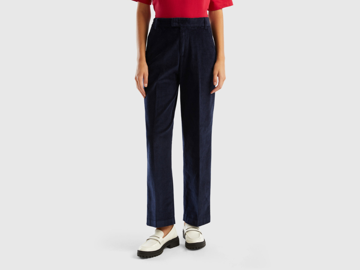 United Colors of Benetton - Blue Woman Trousers - Benetton GOOFASH