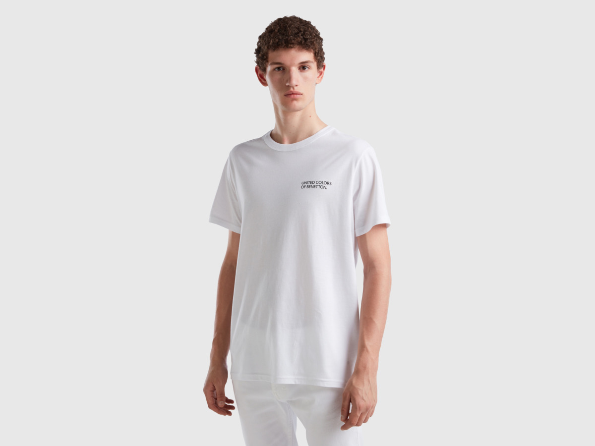 United Colors of Benetton Gent White T-Shirt from Benetton GOOFASH