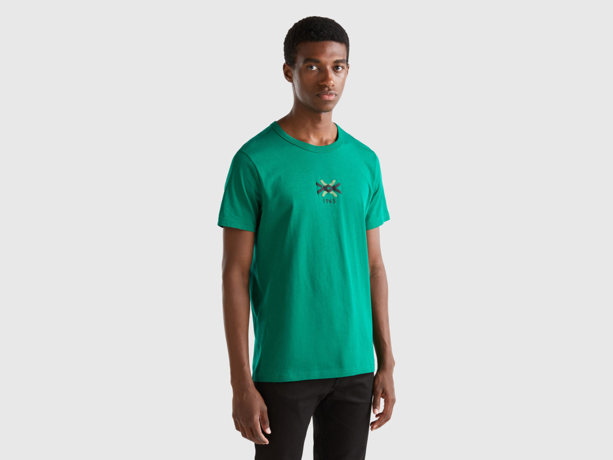 United Colors of Benetton Gents Green T-Shirt at Benetton GOOFASH