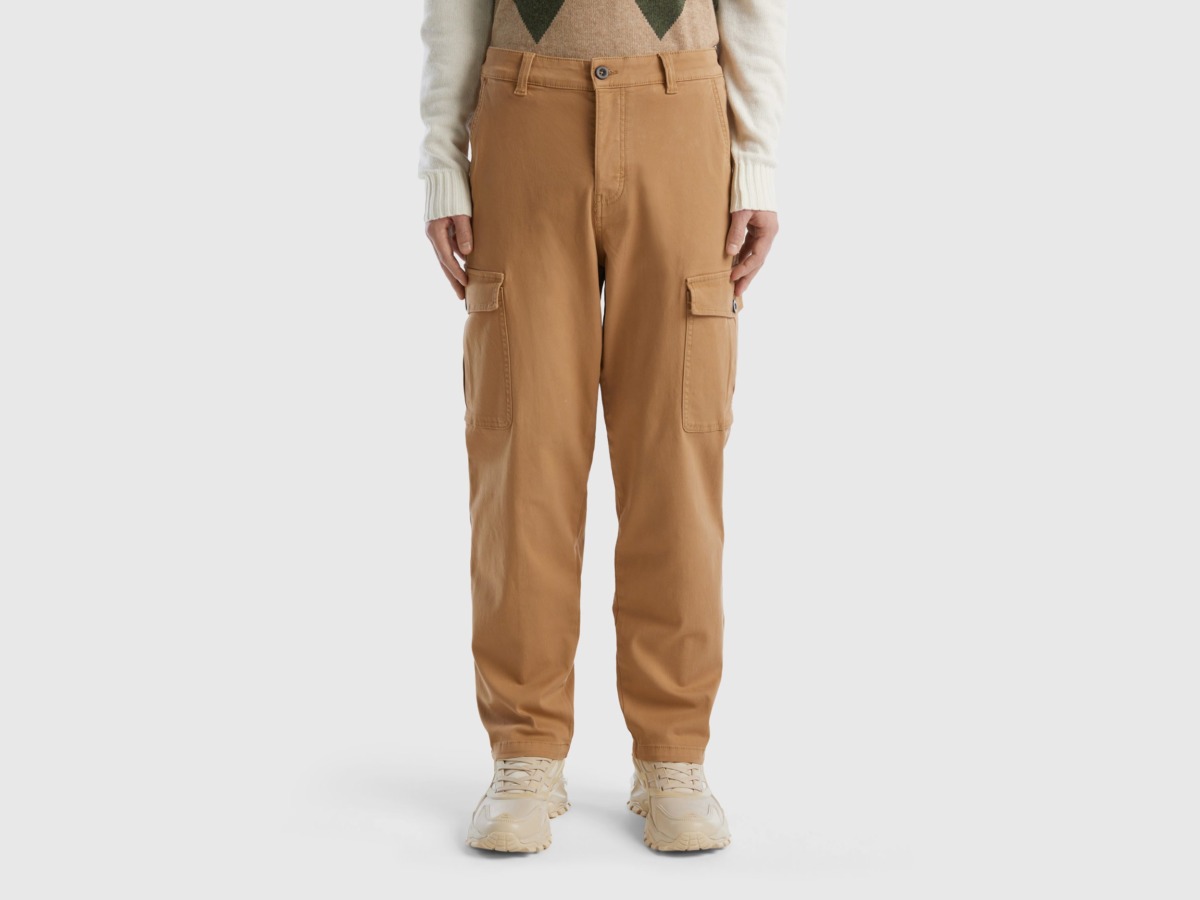 United Colors of Benetton - Gents Trousers in Camel by Benetton GOOFASH
