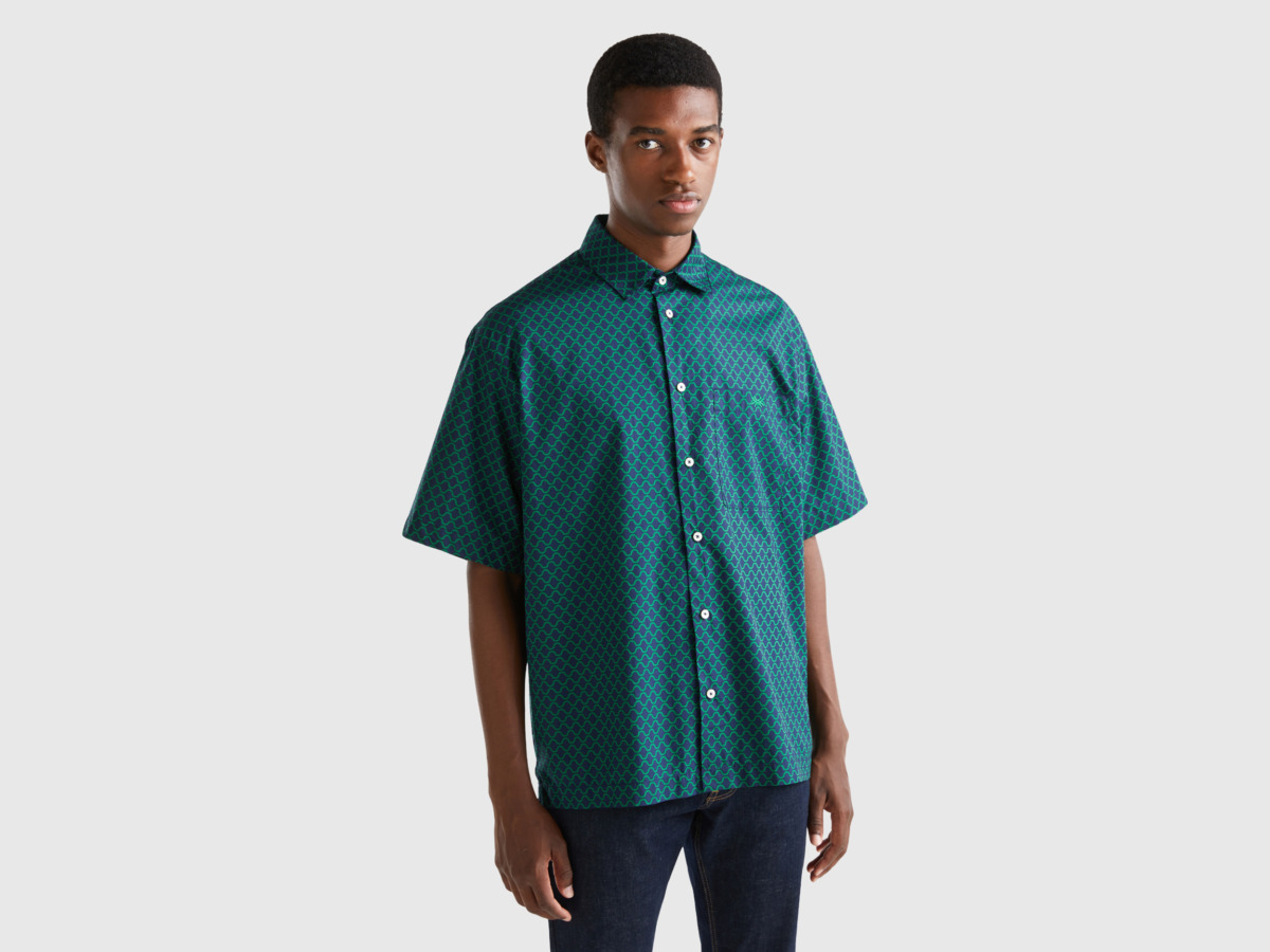 United Colors of Benetton - Green Shirt - Benetton Men GOOFASH