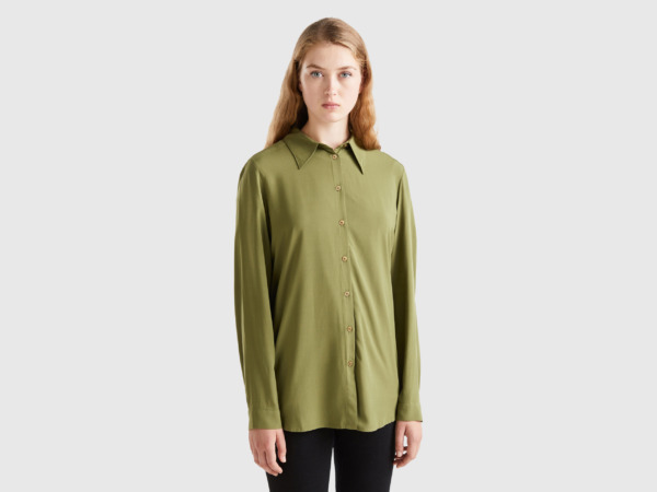 United Colors of Benetton Green Shirt for Woman at Benetton GOOFASH