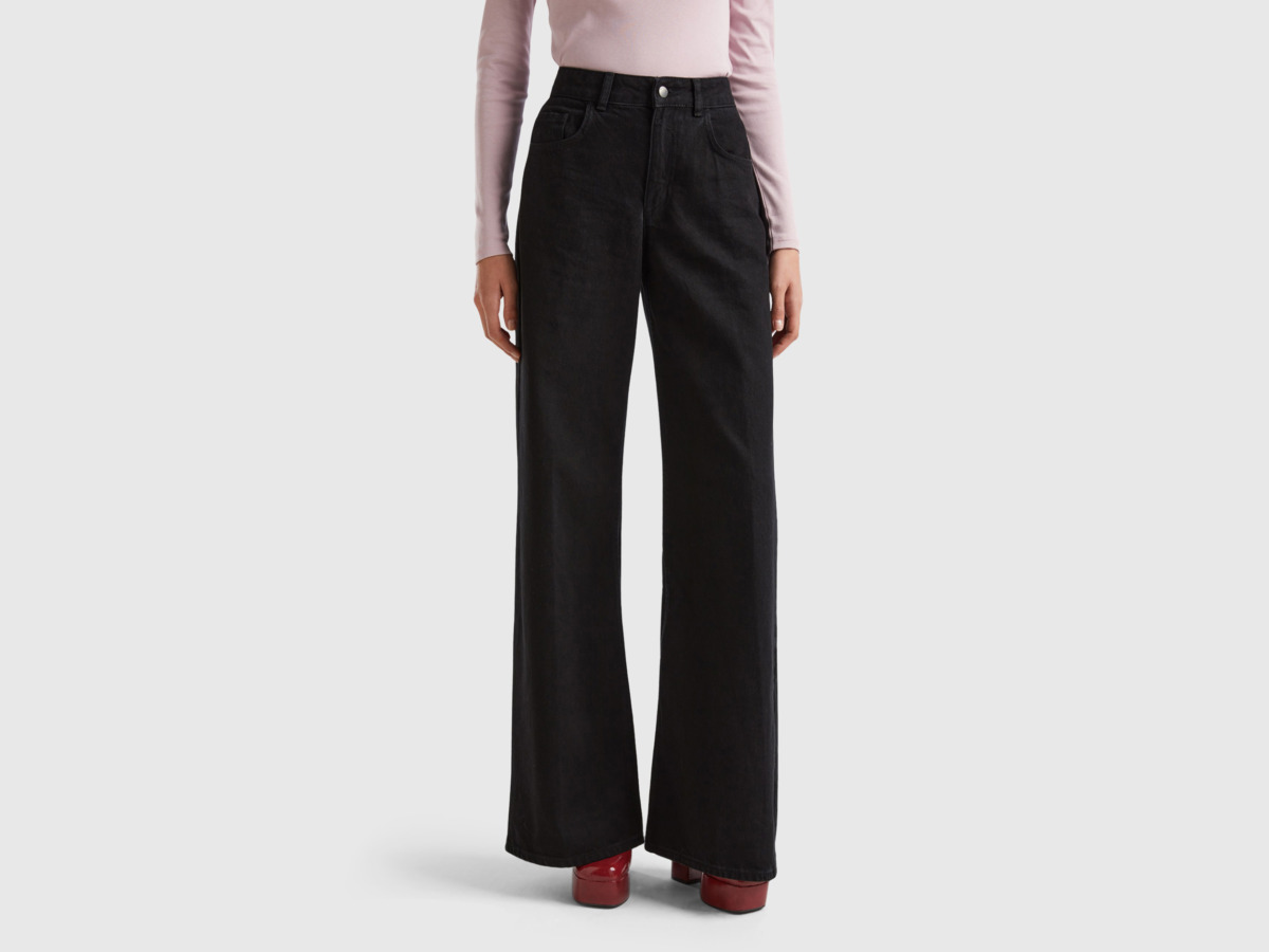 United Colors of Benetton - Jeans in Black - Benetton Woman GOOFASH