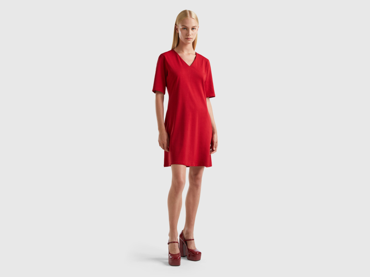 United Colors of Benetton - Ladies Dress Red at Benetton GOOFASH