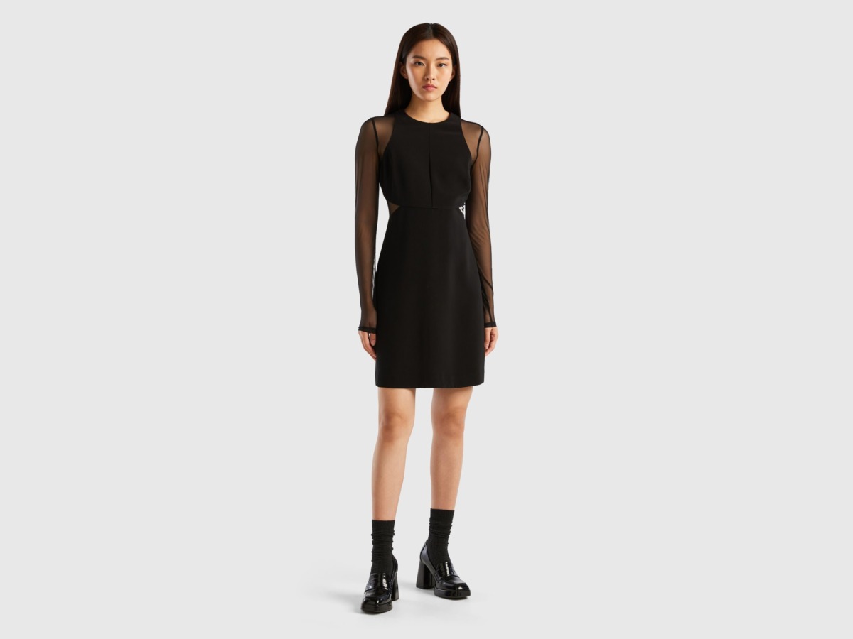 United Colors of Benetton Lady Dress in Black by Benetton GOOFASH