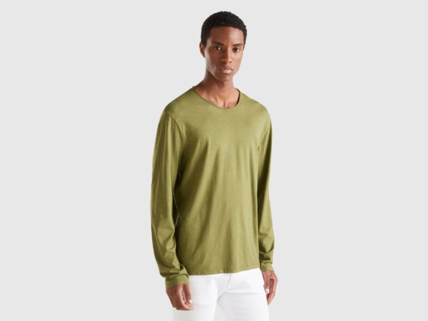 United Colors of Benetton Men T-Shirt in Green - Benetton GOOFASH