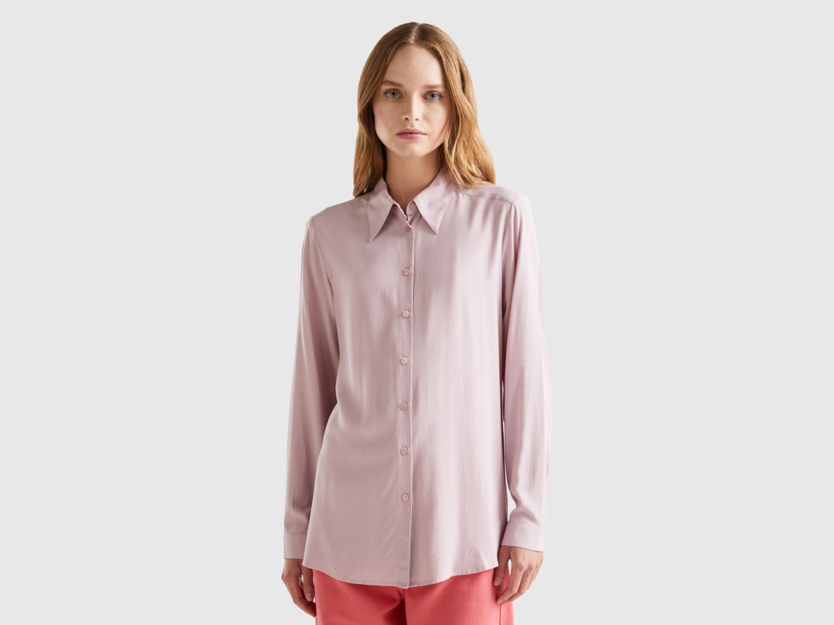 United Colors of Benetton Pink Shirt for Woman from Benetton GOOFASH
