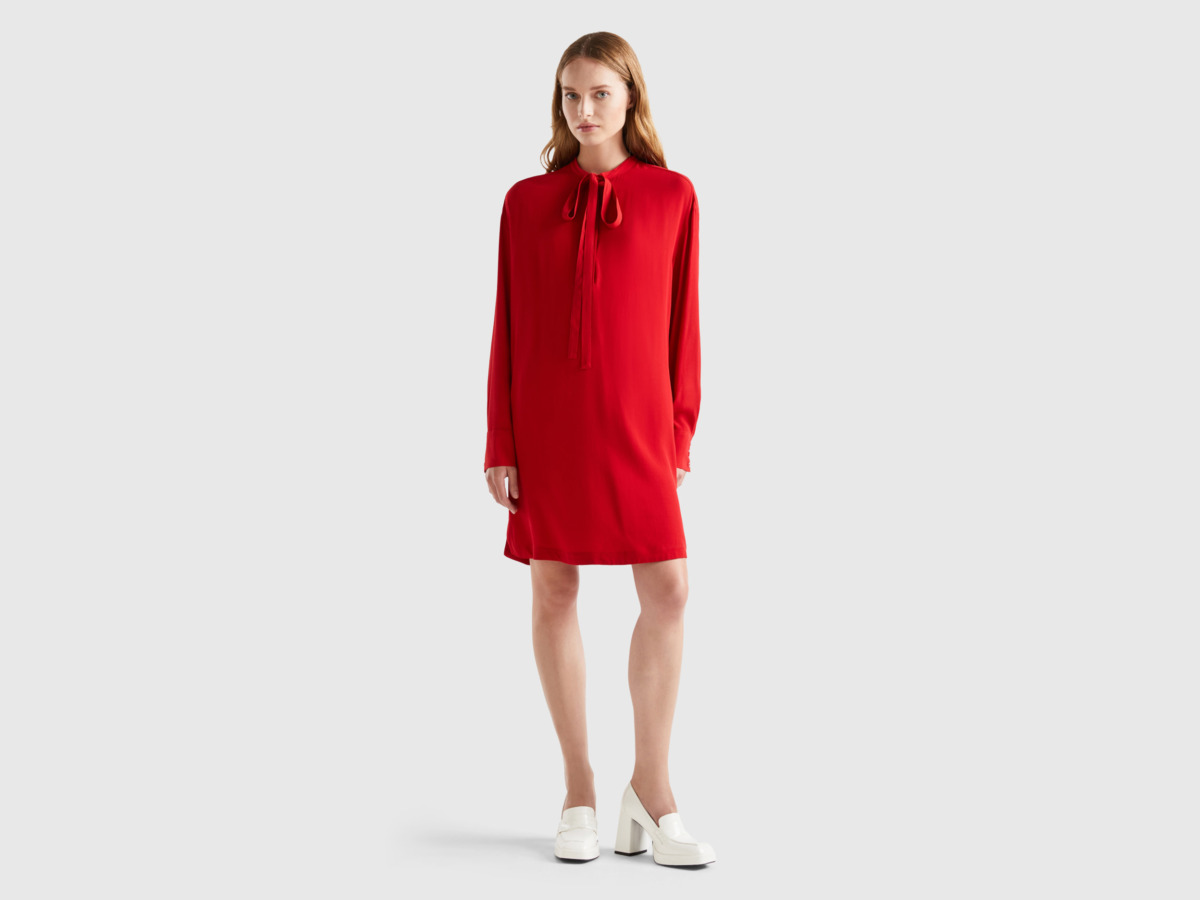 United Colors of Benetton - Red - Lady Dress - Benetton GOOFASH