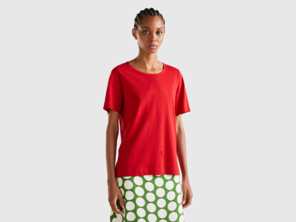United Colors of Benetton - Red Womens T-Shirt - Benetton GOOFASH