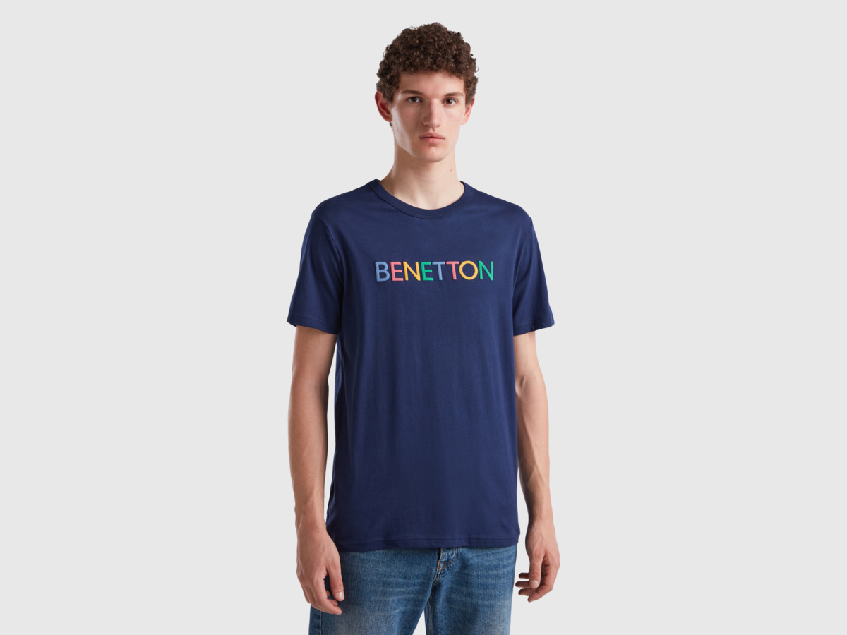 United Colors of Benetton - T-Shirt Blue by Benetton GOOFASH