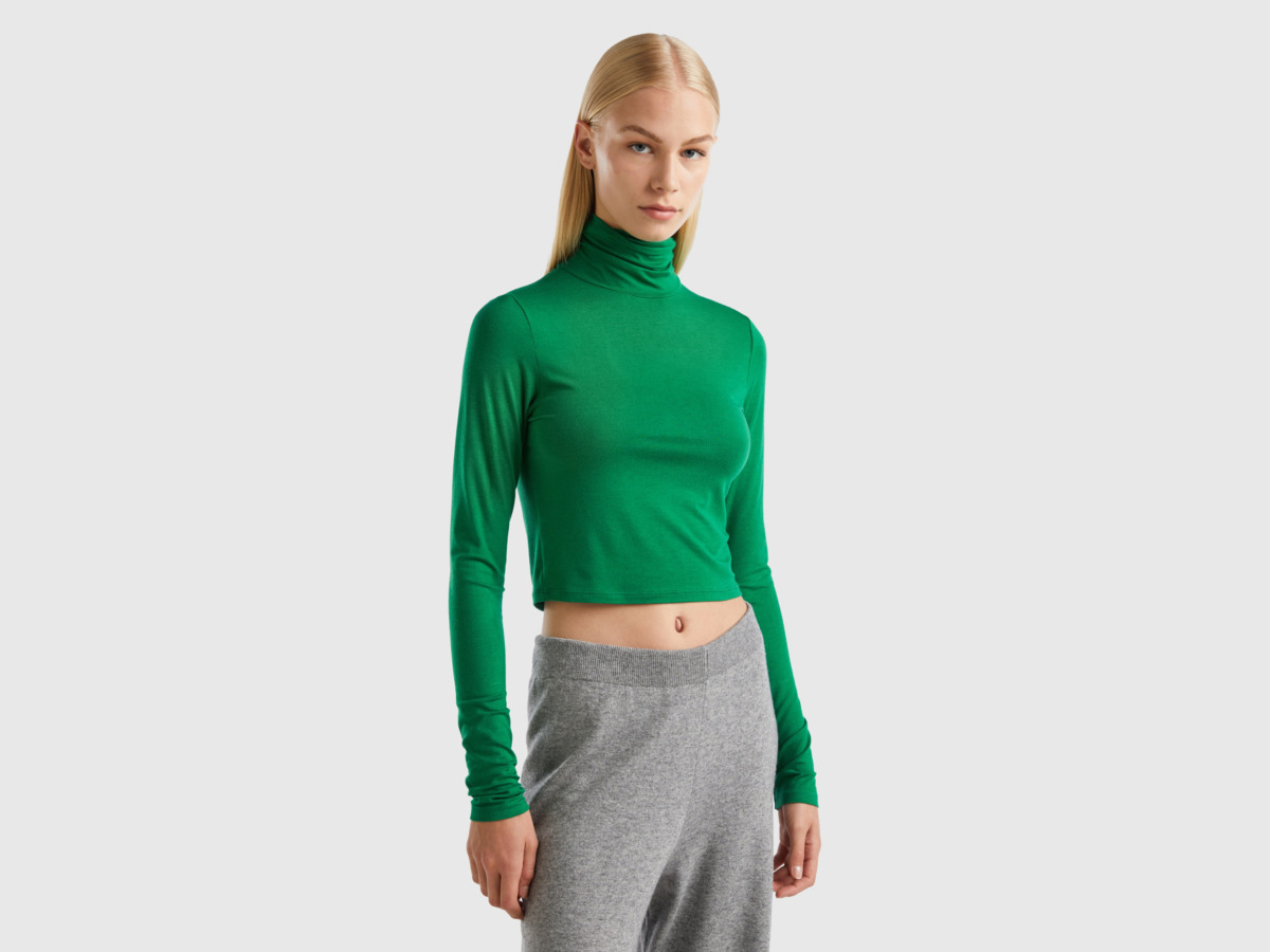 United Colors of Benetton - T-Shirt - Green - Benetton - Women GOOFASH