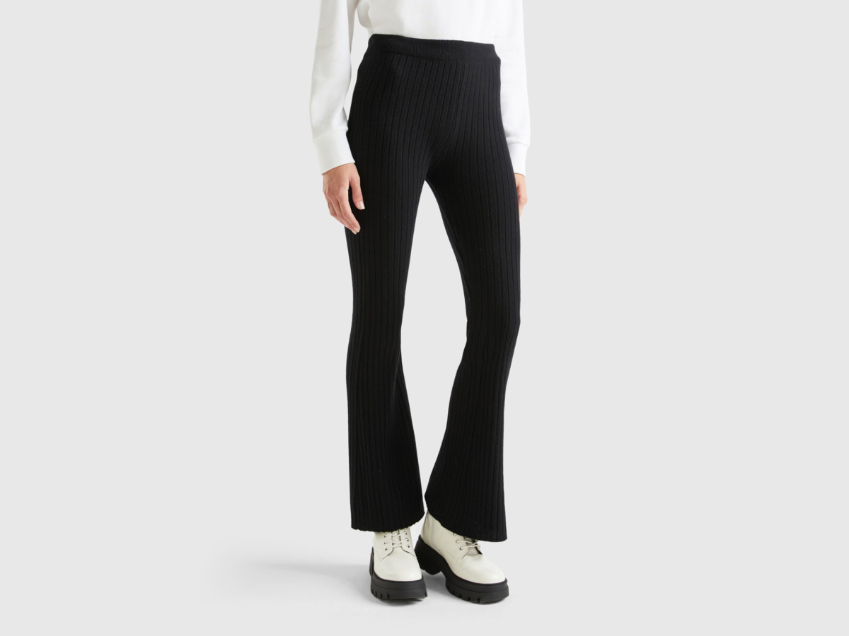 United Colors of Benetton Trousers in Black for Woman by Benetton GOOFASH