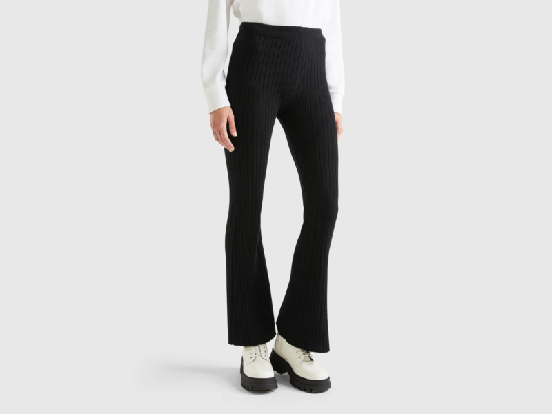 United Colors of Benetton Trousers in Black for Woman by Benetton GOOFASH