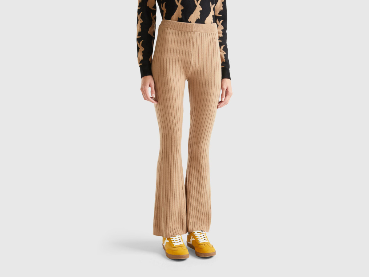 United Colors of Benetton Trousers in Camel for Woman from Benetton GOOFASH