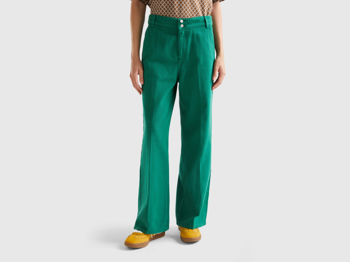 United Colors of Benetton - Trousers in Green - Benetton GOOFASH