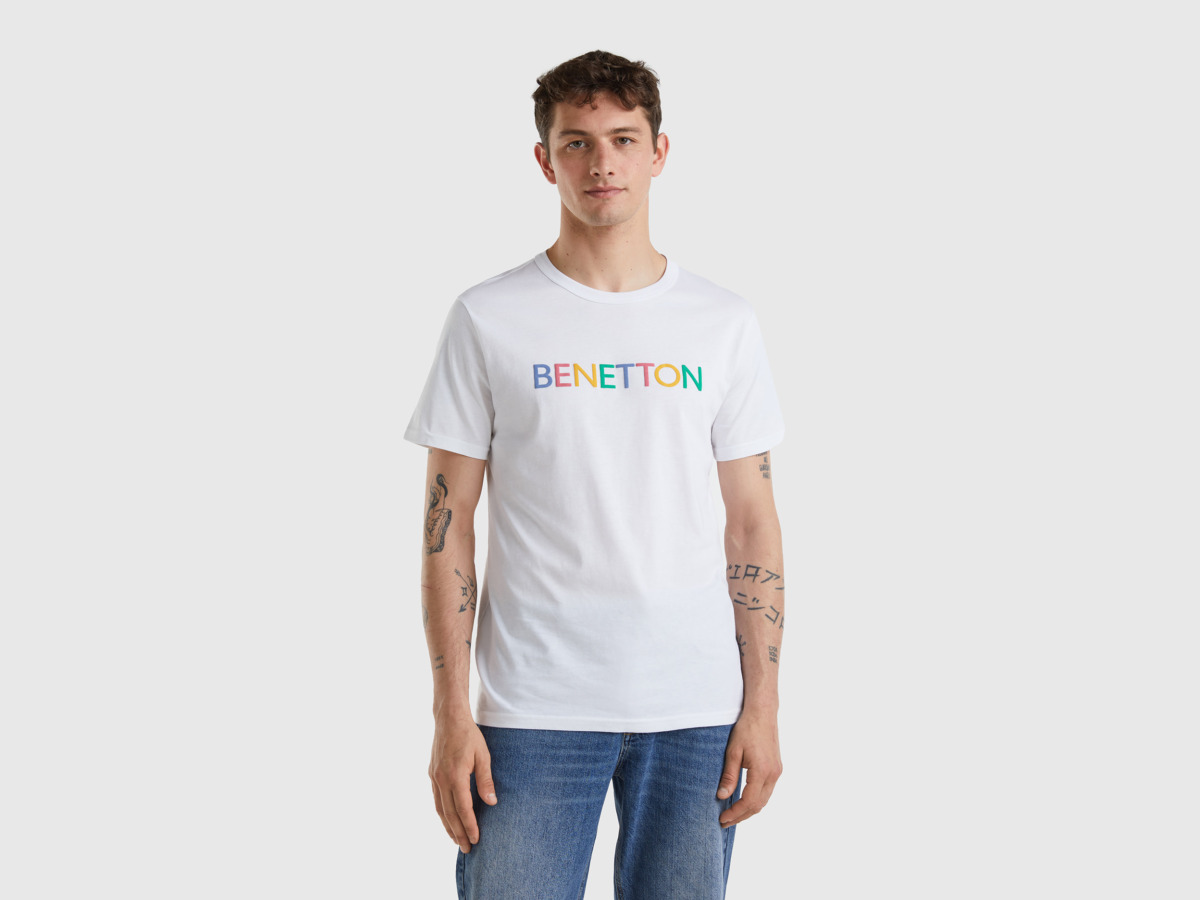 United Colors of Benetton - White T-Shirt by Benetton GOOFASH