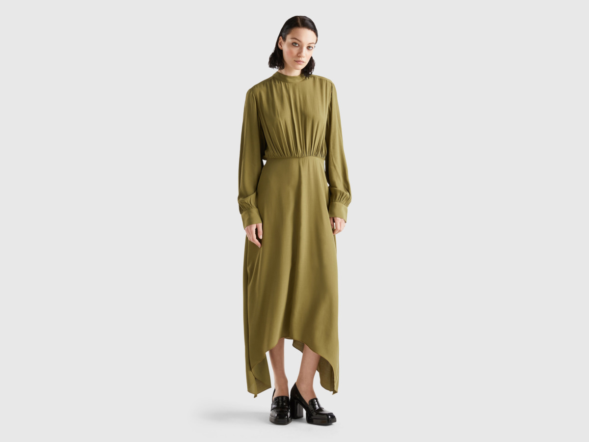 United Colors of Benetton Woman Dress in Green at Benetton GOOFASH