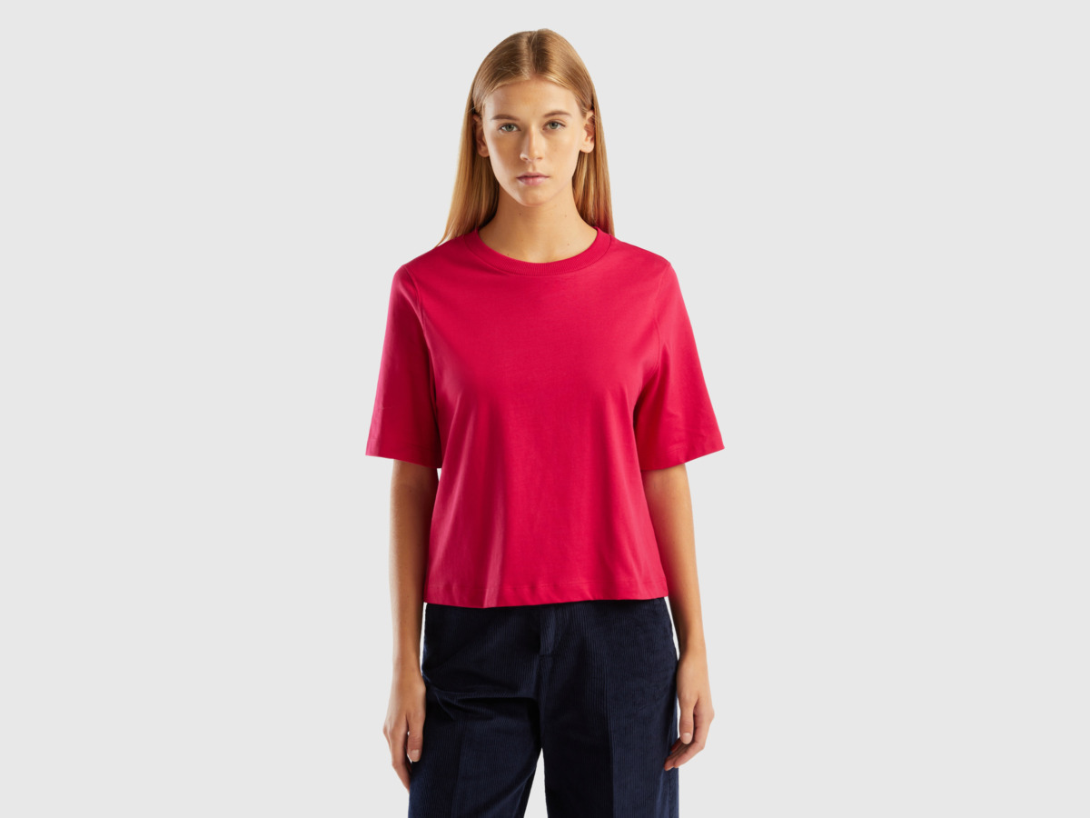 United Colors of Benetton - Woman Pink T-Shirt at Benetton GOOFASH