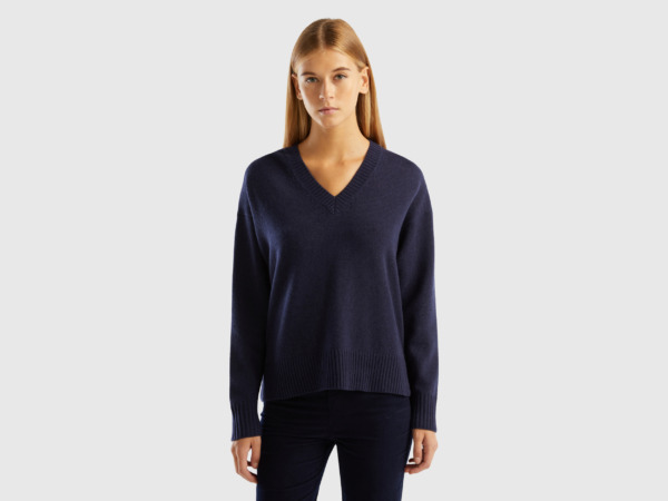 United Colors of Benetton - Woman Sweater in Blue Benetton GOOFASH