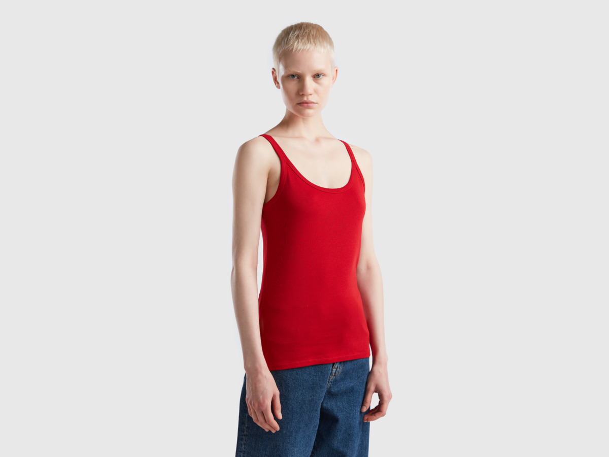 United Colors of Benetton - Woman Tank Top Red Benetton GOOFASH