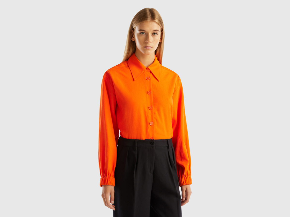 United Colors of Benetton - Women Orange Shirt by Benetton GOOFASH