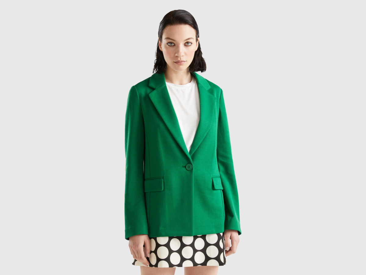 United Colors of Benetton - Women's Green Blazer from Benetton GOOFASH