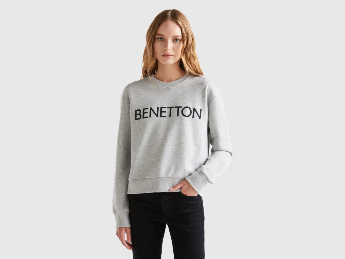 United Colors of Benetton - Womens Grey Sweatshirt by Benetton GOOFASH